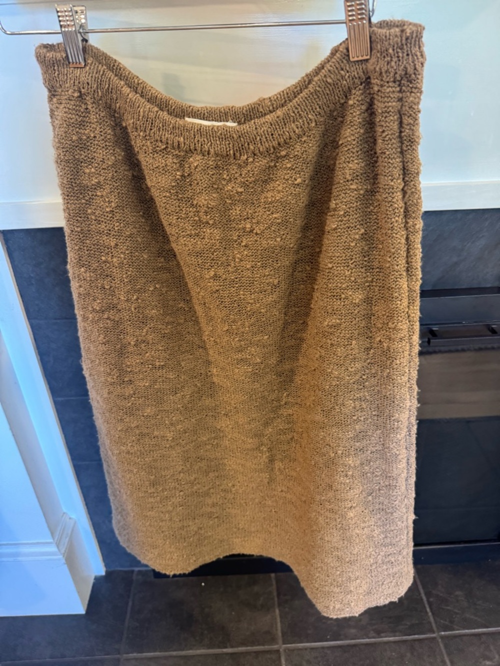 Marisa Christina Vintage Woven Brown Pencil Skirt